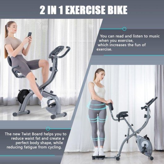 Bicicleta estática HomeFitnessCode plegable 3 en 1 con app y resistencia magnética