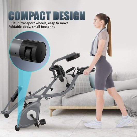 Bicicleta estática HomeFitnessCode plegable 3 en 1 con app y resistencia magnética