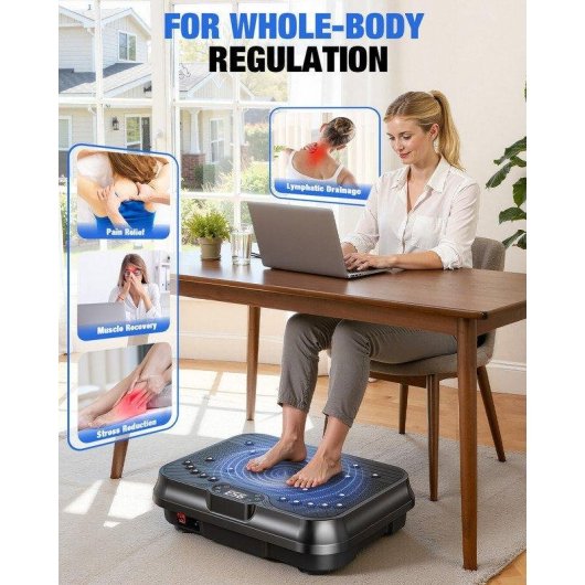 Piattaforma Vibrante HomeFitnessCode 1-250 Livelli Display Touch LED 150 Kg