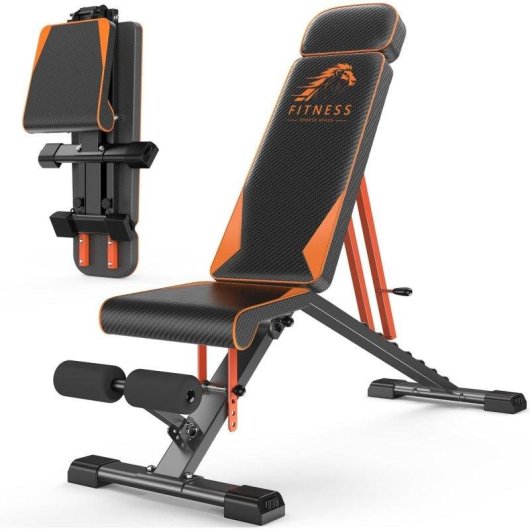 Banco de musculación Plegable HomeFitnessCode Respaldo 8 Posiciones 400 kg