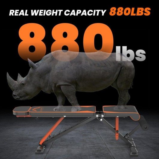 Banco de musculación Plegable HomeFitnessCode Respaldo 8 Posiciones 400 kg