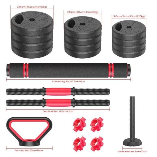 Verstellbare Hanteln HomeFitnessCode 5-in-1 25 kg