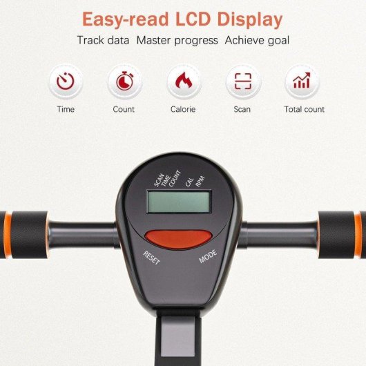 Máquina de Remo Hidráulica HomeFitnessCode 12 Niveles Resistencia 300 kg Pantalla LED