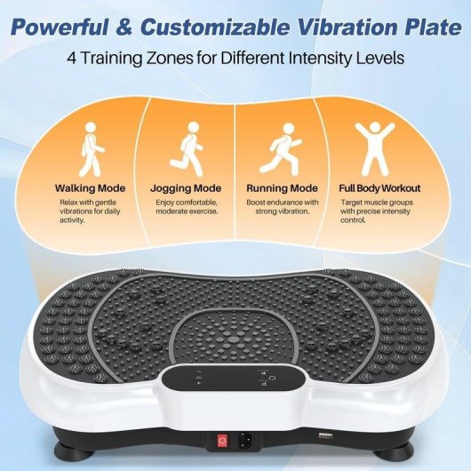Plataforma Vibratoria de Fitness HomeFitnessCode con 99 Niveles Bluetooth y Pantalla Táctil