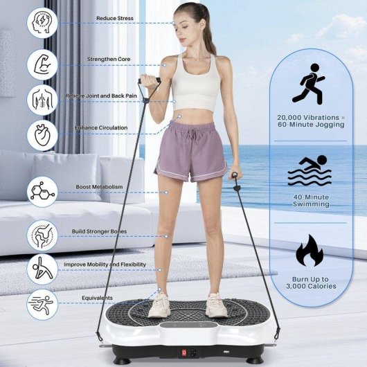 Plataforma Vibratoria de Fitness HomeFitnessCode con 99 Niveles Bluetooth y Pantalla Táctil