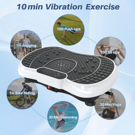 Plataforma Vibratoria de Fitness HomeFitnessCode con 99 Niveles Bluetooth y Pantalla Táctil