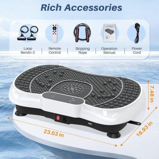 Plataforma Vibratoria de Fitness HomeFitnessCode con 99 Niveles Bluetooth y Pantalla Táctil