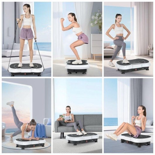 Plataforma Vibratoria de Fitness HomeFitnessCode con 99 Niveles Bluetooth y Pantalla Táctil