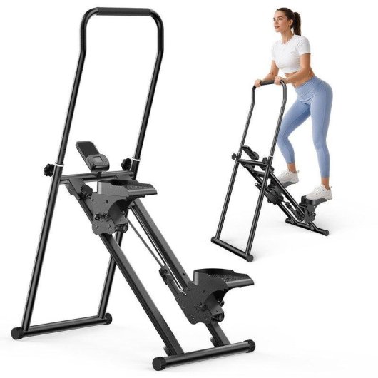 Faltbarer Stepper Treppen-Design HomeFitnessCode LCD 120 kg Schwarz