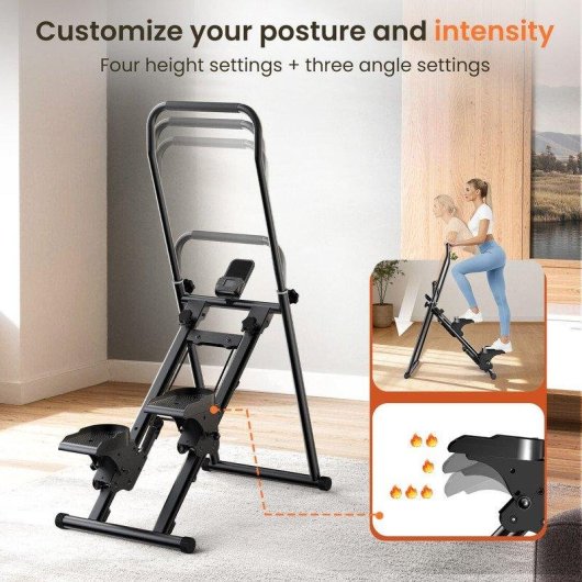Faltbarer Stepper Treppen-Design HomeFitnessCode LCD 120 kg Schwarz