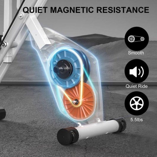 Bicicleta estática HomeFitnessCode plegable con 16 niveles y respaldo
