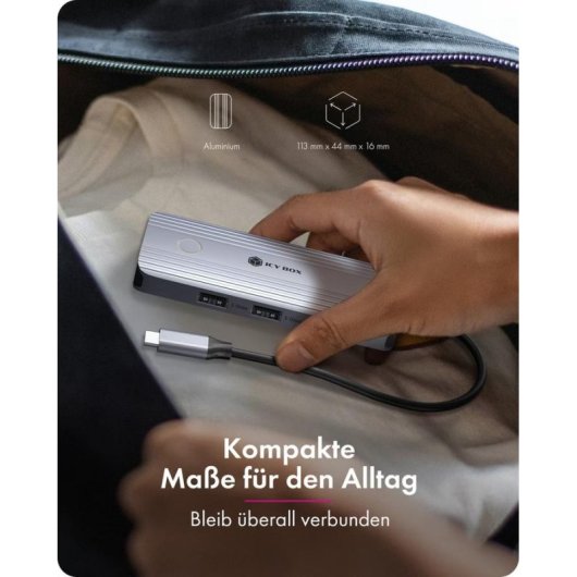 Docking Station Icy Box IB-DK4081-SO USB-C 4K HDMI 85W