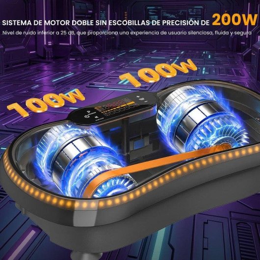 Plataforma vibratoria HomeFitnessCode 200 niveles Bluetooth LED y mando a distancia