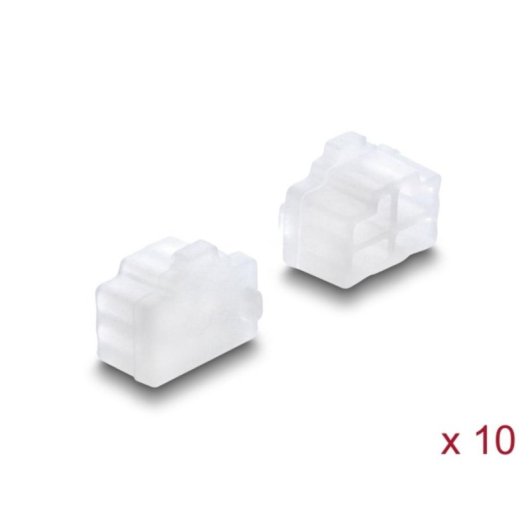 Copertura antipolvere RJ45 Delock femmina Silicone Trasparente 10pezzi