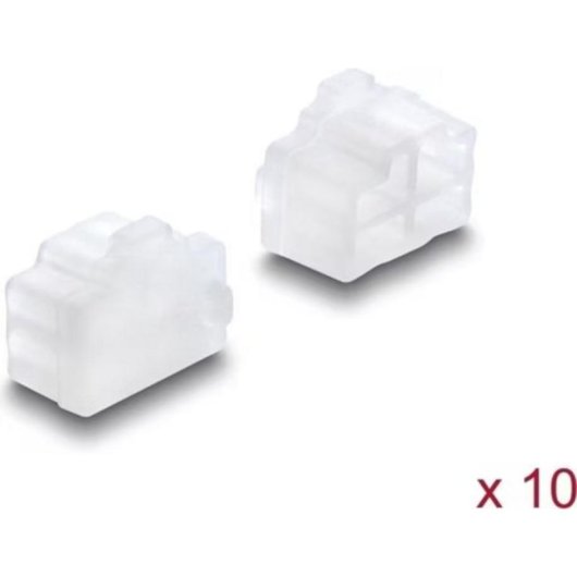 Copertura antipolvere RJ45 Delock femmina Silicone Trasparente 10pezzi