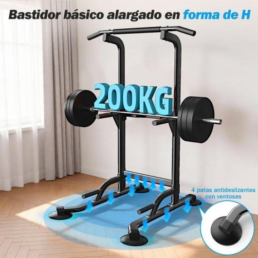 Klimmzugstange HomeFitnessCode Turm Multifunktional Verstellbar 170-210 cm