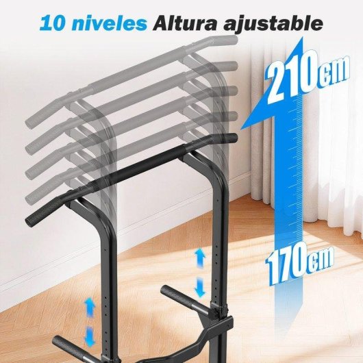 Klimmzugstange HomeFitnessCode Turm Multifunktional Verstellbar 170-210 cm