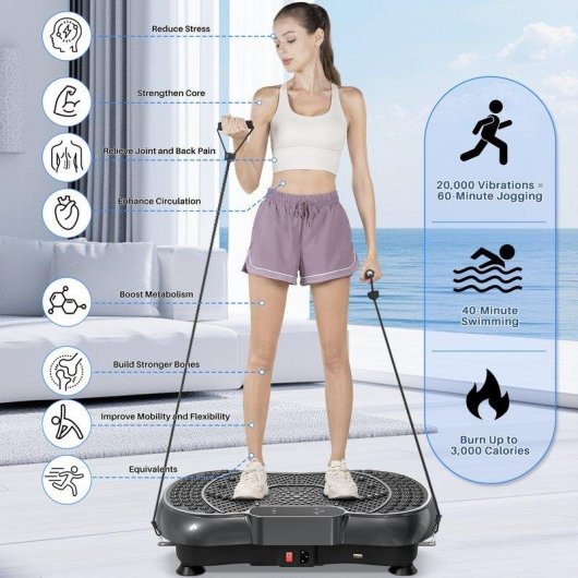 Plataforma vibratoria de fitness HomeFitnessCode 99 niveles Bluetooth mando a distancia