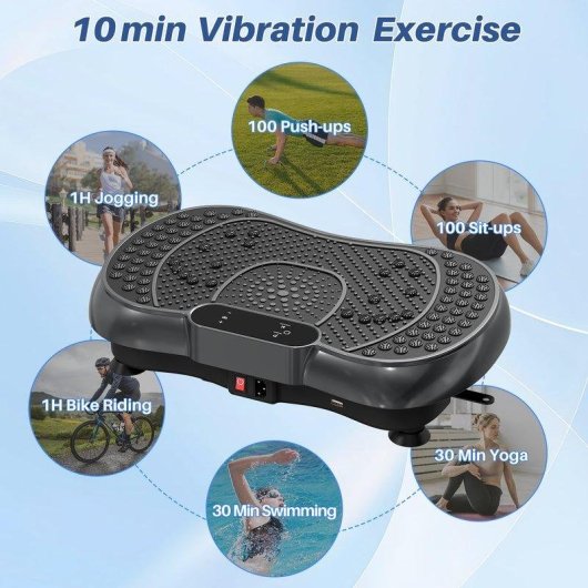 Plataforma vibratoria de fitness HomeFitnessCode 99 niveles Bluetooth mando a distancia