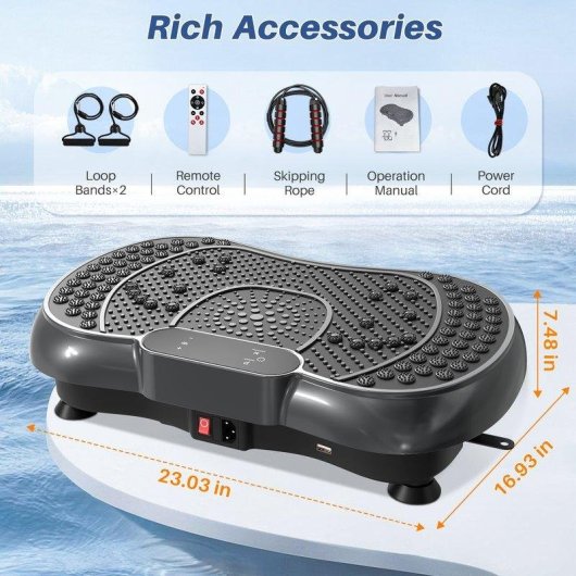Plataforma vibratoria de fitness HomeFitnessCode 99 niveles Bluetooth mando a distancia