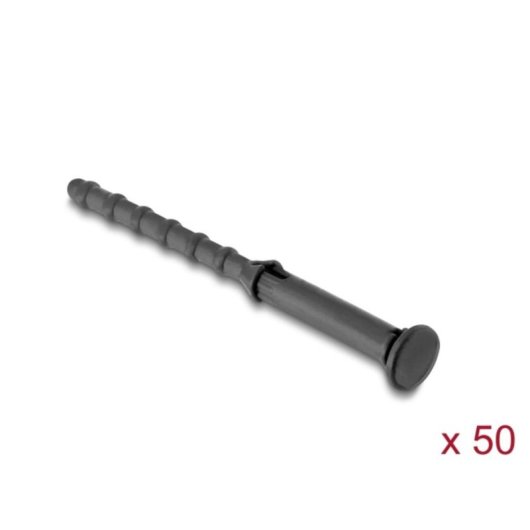 Soporte antivibración silicona Delock 50 unidades negro