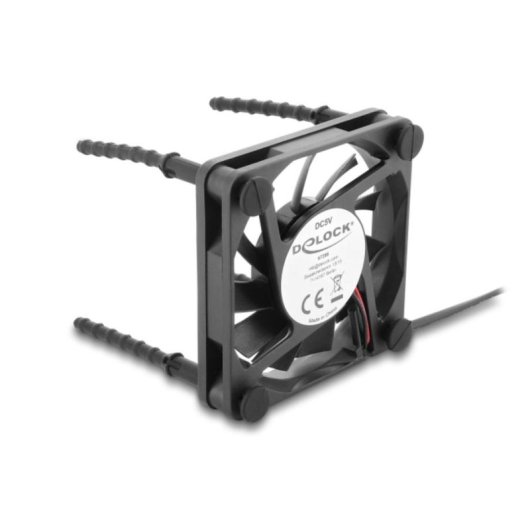 Soporte antivibración silicona Delock 50 unidades negro