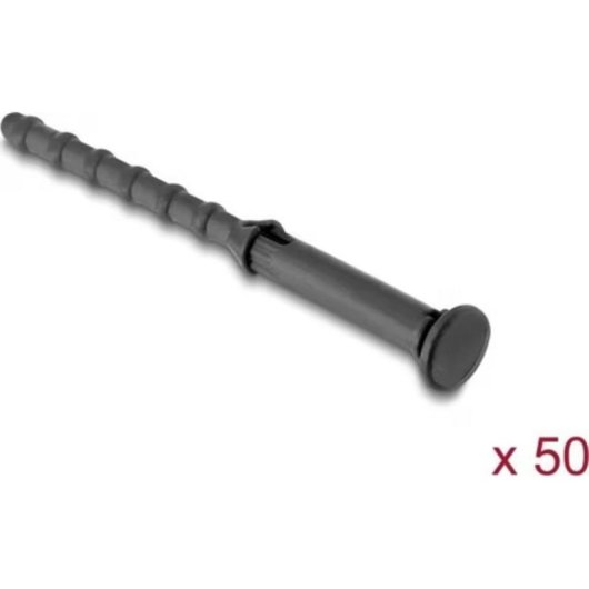 Soporte antivibración silicona Delock 50 unidades negro