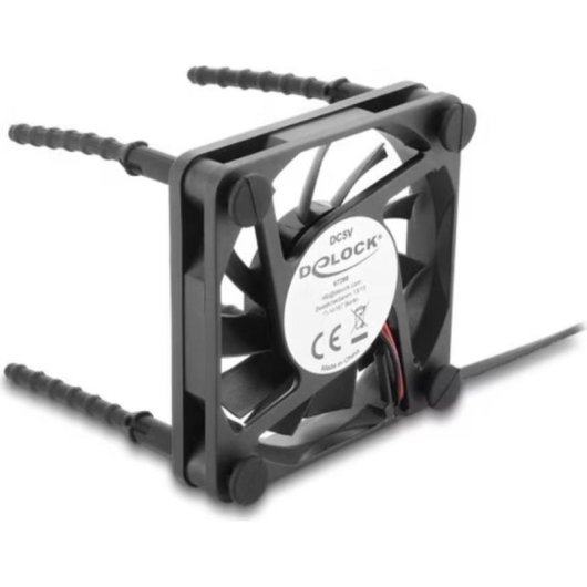 Soporte antivibración silicona Delock 50 unidades negro