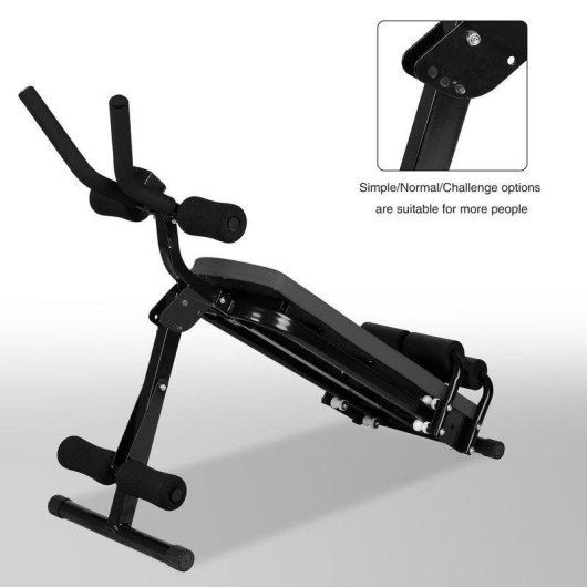 Aparato Plegable Abdominales HomeFitnessCode con Contador Ajustable y Guías Ergonómicas