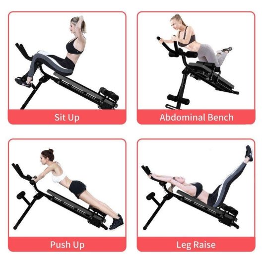 Aparato Plegable Abdominales HomeFitnessCode con Contador Ajustable y Guías Ergonómicas