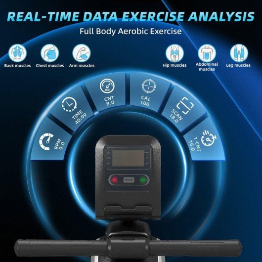 Rameur Magnetique Domestique HomeFitnessCode 16 Niveaux LCD