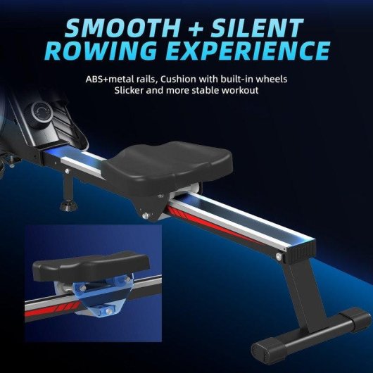 Rameur Magnetique Domestique HomeFitnessCode 16 Niveaux LCD