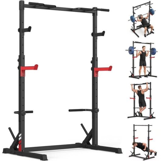 Rack squat multifonction HomeFitnessCode 300 kg hauteur ajustable