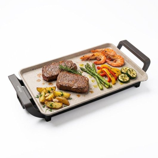 Grill Eléctrico Nilson Life 2300W Apertura 180° Placas Cerámicas Control Temperatura