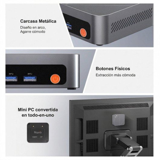 Mini PC Ninkear M7 AMD Ryzen 5 7430U 16GB Radeon 512GB SSD Windows 11 Pro Ultra Silencieux WiFi 6
