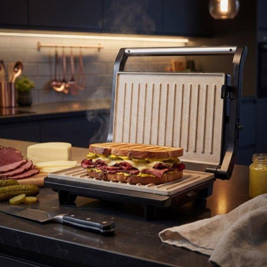 Sandwichera Nilson Life 750W Placas Cerámicas Desmontables 2 Rebanadas