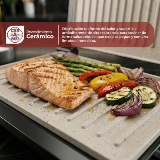 Sandwichera Nilson Life 750W Placas Cerámicas Desmontables 2 Rebanadas