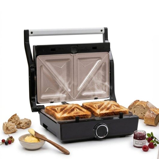 Grill Sandwichera Nilson Life 700-800W Placas Intercambiables Grill y Gofre