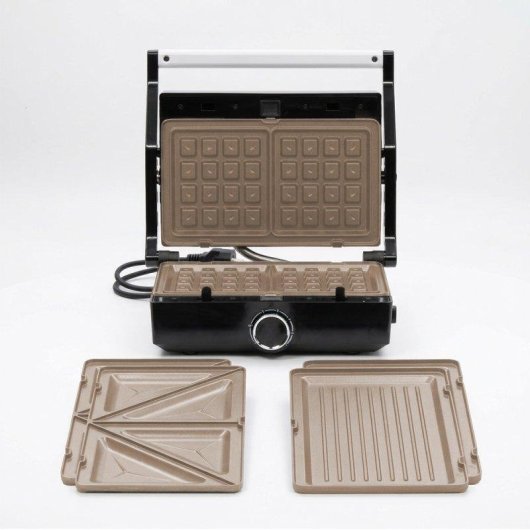 Grill Sandwichera Nilson Life 700-800W Placas Intercambiables Grill y Gofre