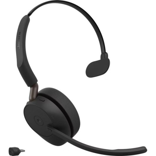 Casque Jabra Evolve3 65 sans fil Bluetooth avec annulation adaptative du bruit, micro et USB-C noir