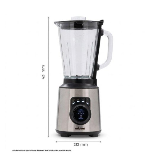 Batidora Nutricional Nilson Life Inox 1.5L 1200W Display LED