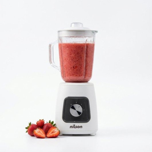 Batidora Nutricional Nilson Life Blanca 1.5L 1000W Turbo Cuchillas Inox