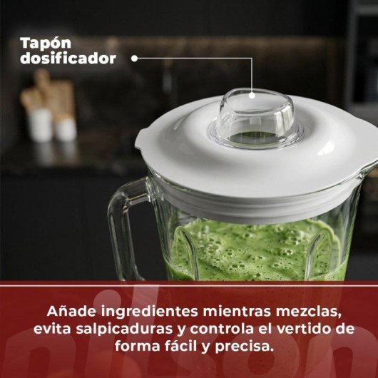 Batidora Nutricional Nilson Life Blanca 1.5L 1000W Turbo Cuchillas Inox
