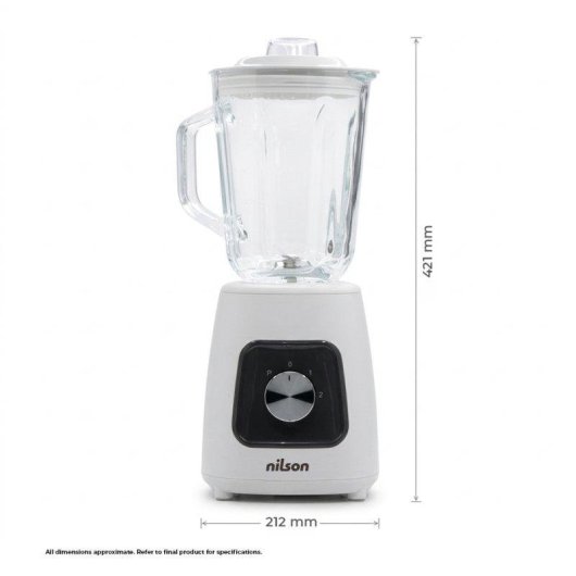 Batidora Nutricional Nilson Life Blanca 1.5L 1000W Turbo Cuchillas Inox