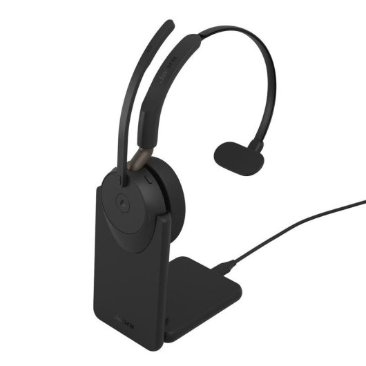 Casque Jabra Evolve3 65 sans fil Bluetooth avec réduction de bruit, micro et certification Teams, noir