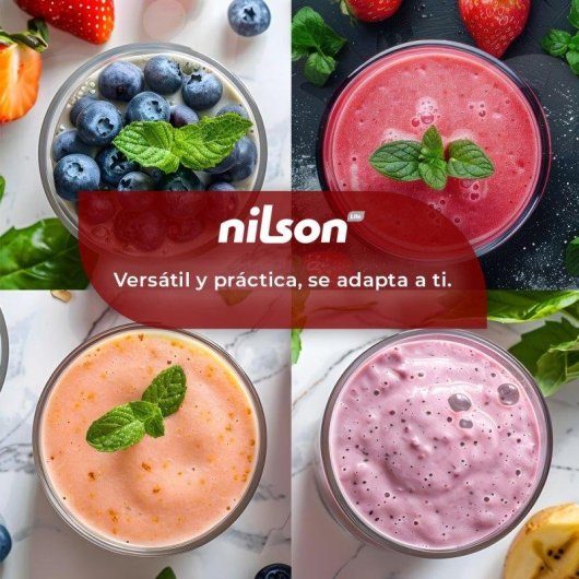 Batidora Nutricional Nilson Life 320W Vasos 0.6L y 0.3L con Turbo