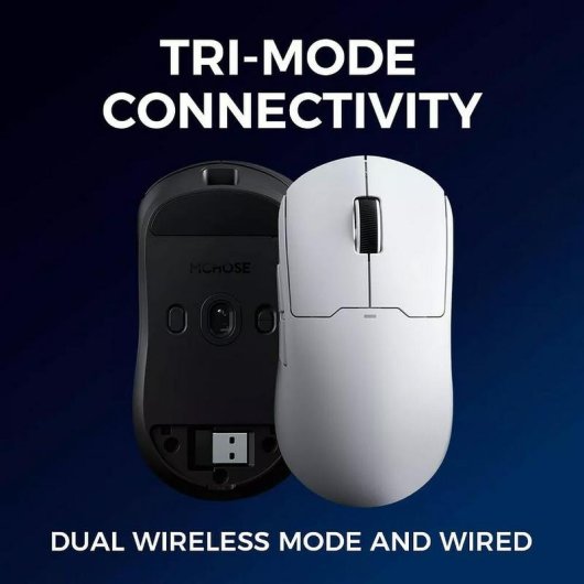 Ratón Mchose MC-A5V2-5 Bluetooth RF 26000 DPI Blanco 5 Botones Gaming