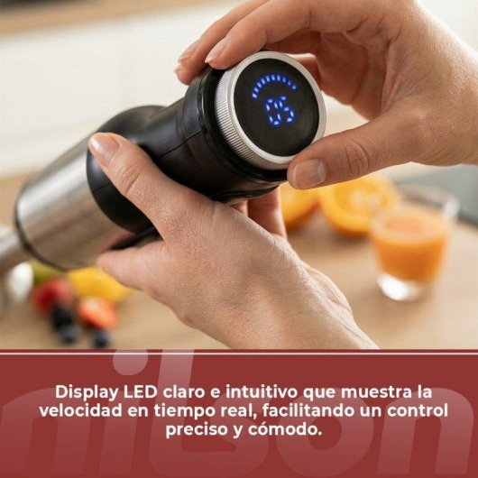 Batidora de mano Nilson Life 1500W Negra con Display LED y Turbo