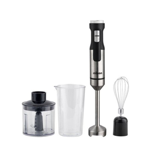 Batidora de mano Nilson Life 1500W turbo cuchillas inox vaso medidor 700 ml