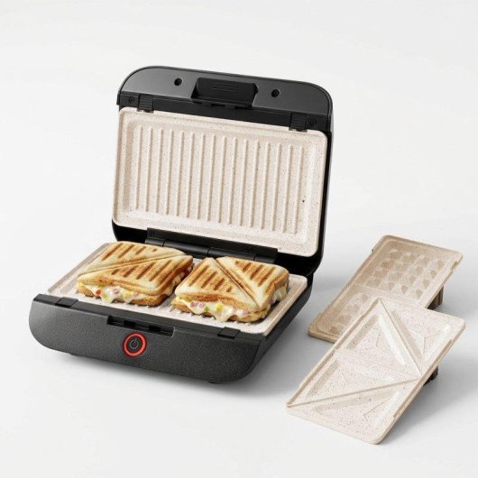 Sandwichera eléctrica Nilson Life extraíble 2 rebanadas 800W placas cerámicas